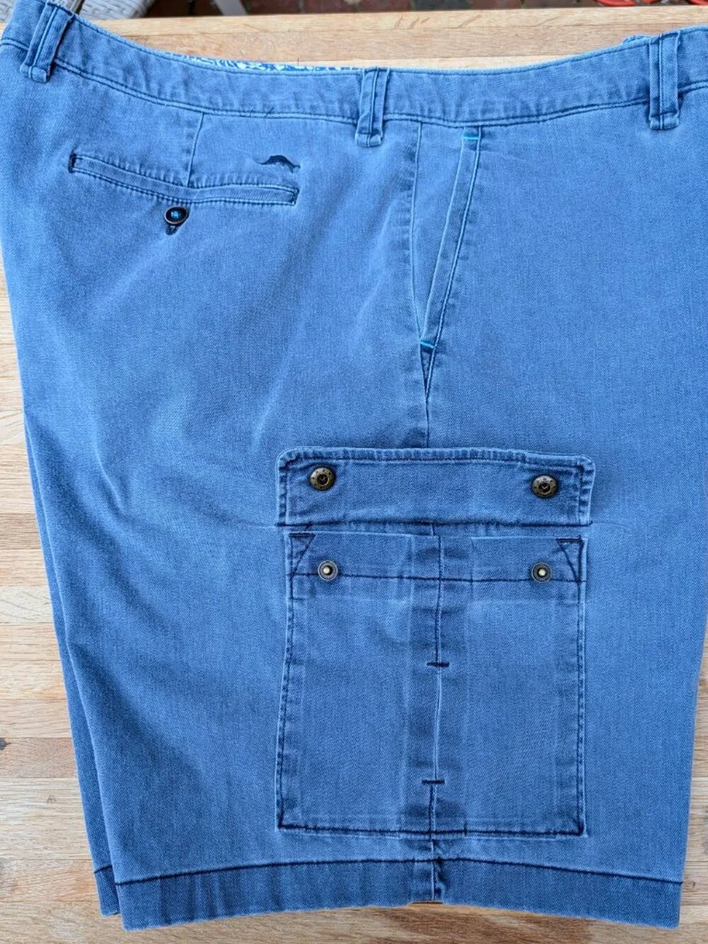 Tommy Bahamas Men's Cargo Shorts - Light Blue - Size 42 - Picture 7 of 9